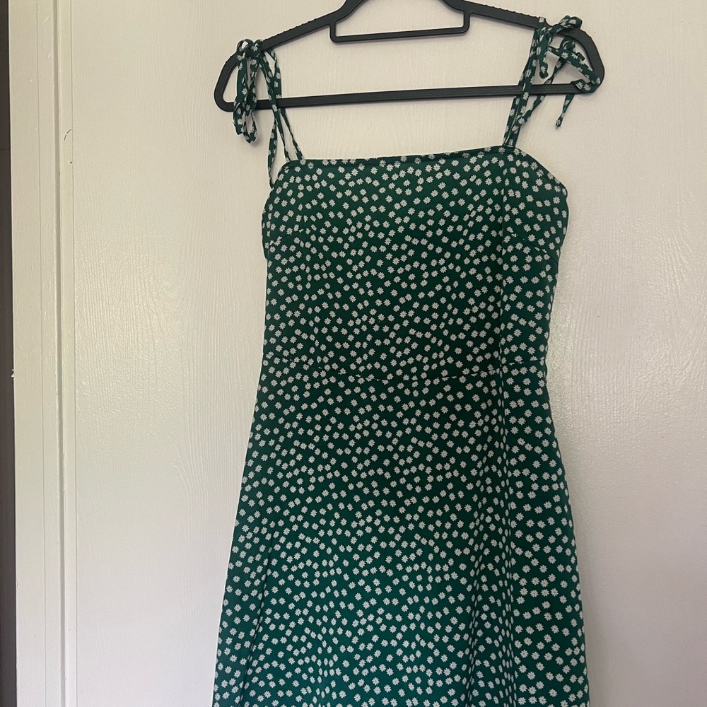 SHEIN Green Ruffled Mini Sundress